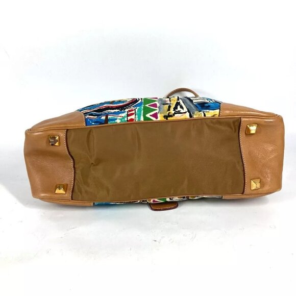 PRADA BR2524 triangle logo plate Venice Hand Bag Shoulder Bag - Picture 8 of 16